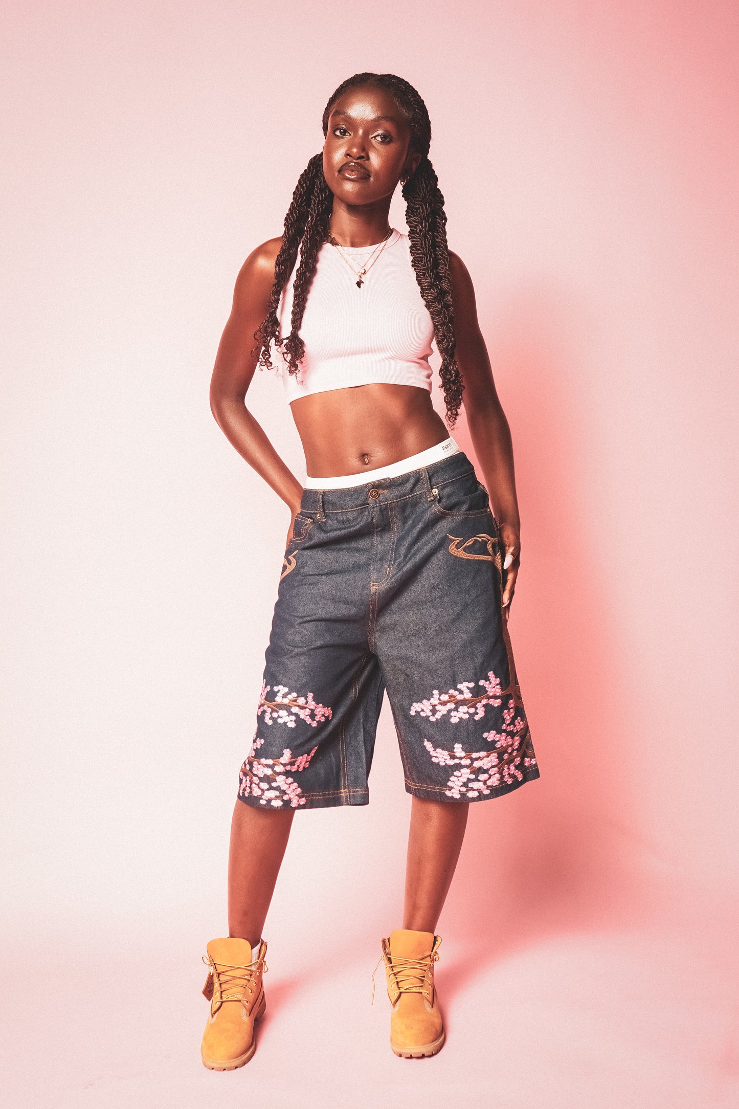 SAKURA DENIM JORTS