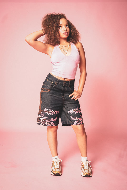 SAKURA DENIM JORTS